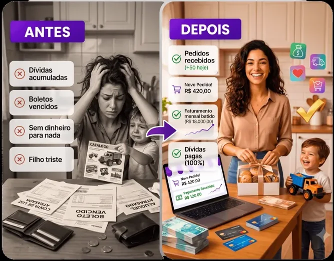 Antes e depois: da dívida acumulada ao faturamento com o Meu Bolo Lucrativo
