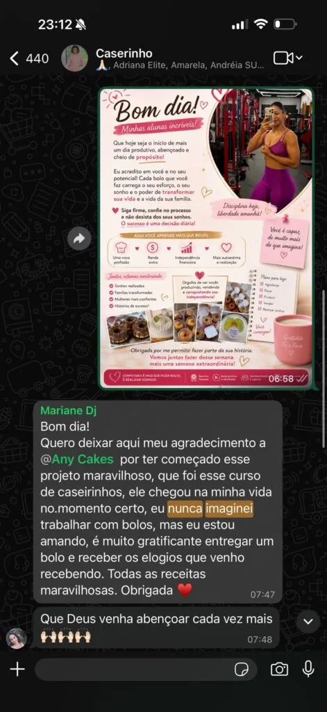 Depoimento de aluna Mariane